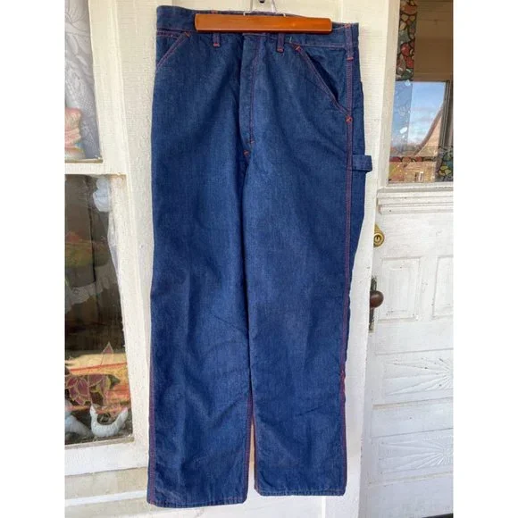 Vintage Montgomery Wards Mens Insulated Jeans 1960s 33/29